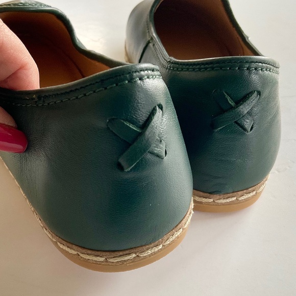 CHARIX Classic Handmade Hunter Green Slip On Flats Size EU 37 Size 7 NWOT - Picture 3 of 7